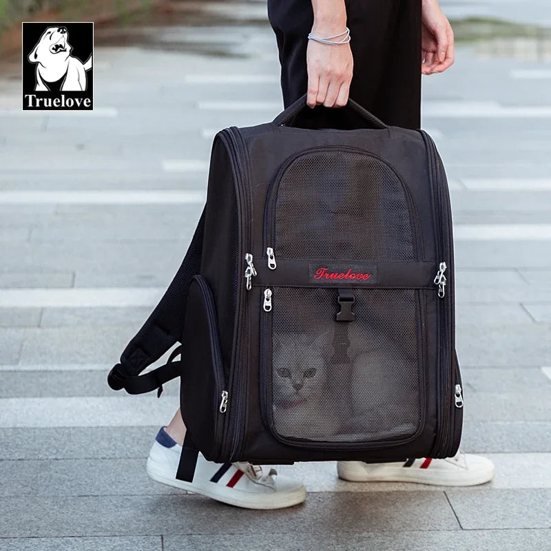 Mochila de Nylon Portátil y Transpirable para Actividades al Aire Libre - Para Gatos y Perros Pequeños -TLX5971