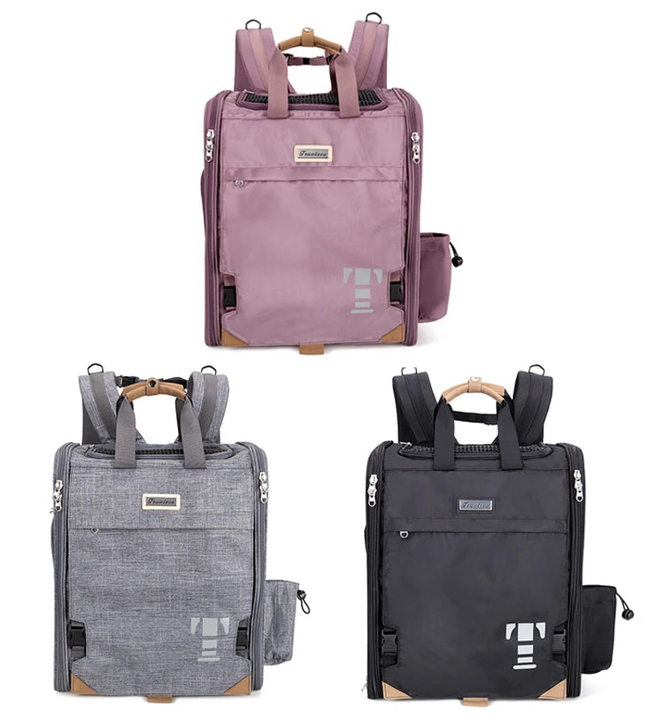 Mochila de Transporte para Mascotas Transpirable de Nailon y Poliéster - Calidad Premium para Uso en Exteriores - Ideal para Perros y Gatos - Modelo TLX2171