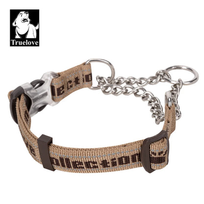 Truelove Dog Collar P-Chain Outdoor Nylon High Quality Stainless Steel Chain Adjustable Reflective for Large Dog TrainingTLC5372