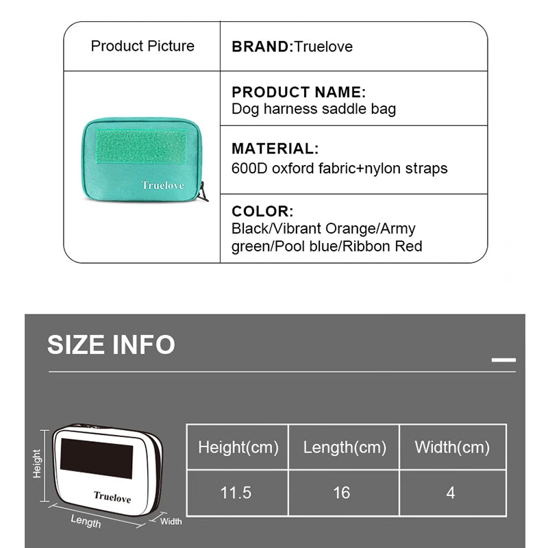 Bolsa de Servicio para Perros en entrenamiento, para arnés táctico - TLB3011