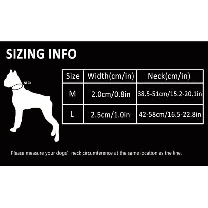 Truelove Dog Collar P-Chain Outdoor Nylon High Quality Stainless Steel Chain Adjustable Reflective for Large Dog TrainingTLC5372