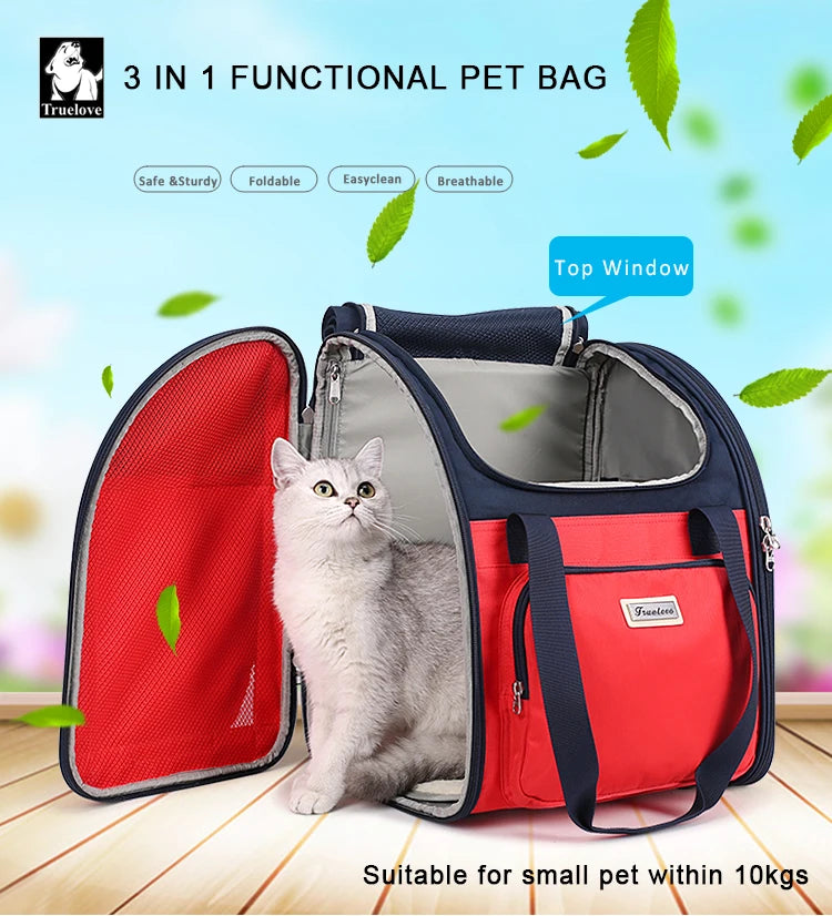 Mochila Multifuncional para Mascotas - Estilo de Viaje de Lujo para Gatos y Perros, Portátil y Plegable - Modelo TLX1971
