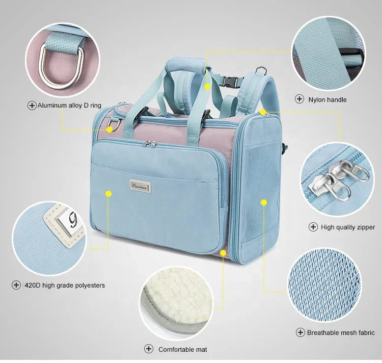 Bolso de Poliéster para Mascotas - Resistente al Agua, Alta Calidad y Ecológica - Para Cachorros, Gatos y Perros TLX2971