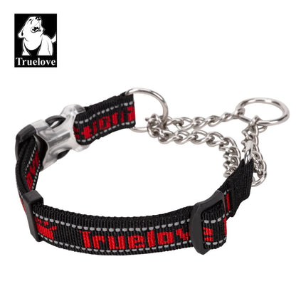 Truelove Dog Collar P-Chain Outdoor Nylon High Quality Stainless Steel Chain Adjustable Reflective for Large Dog TrainingTLC5372