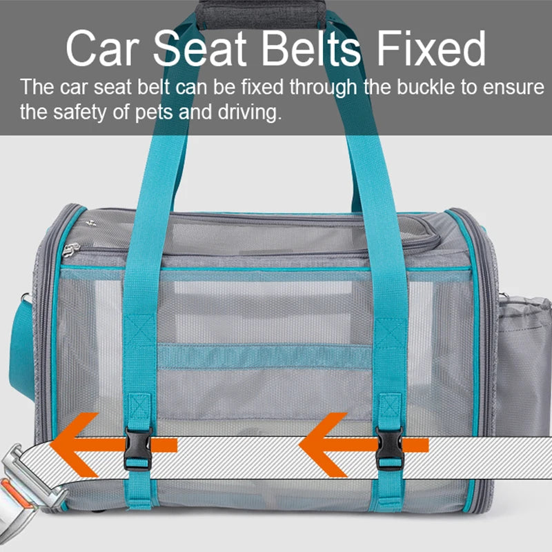 Bolso de Hombro de Poliéster para Mascotas - Transporte Portátil y Transpirable - Ideal para Cachorros y Gatos - Modelo TLX2071