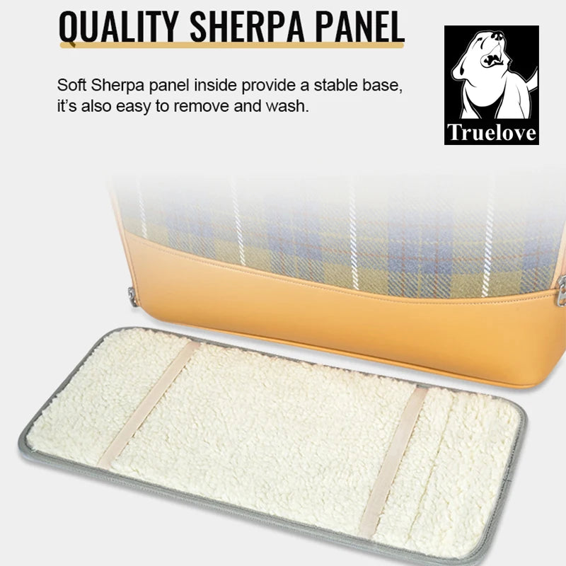 Bolso de Viaje de Mano de Tejido de Lana KAM - Ideal para Gatos, Perros y Otros Animales de Compañía - Modelo TLX5171