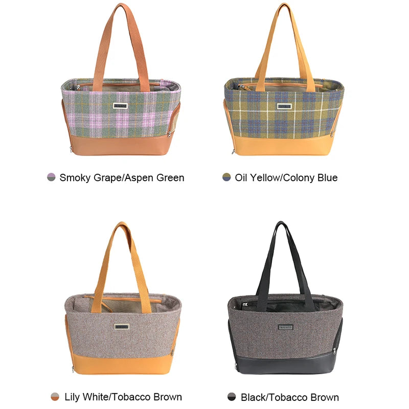 Bolso de Viaje de Mano de Tejido de Lana KAM - Ideal para Gatos, Perros y Otros Animales de Compañía - Modelo TLX5171