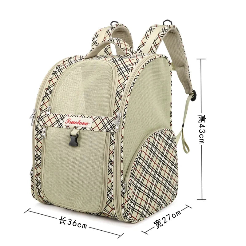 Mochila de Nylon Portátil y Transpirable para Actividades al Aire Libre - Para Gatos y Perros Pequeños -TLX5971