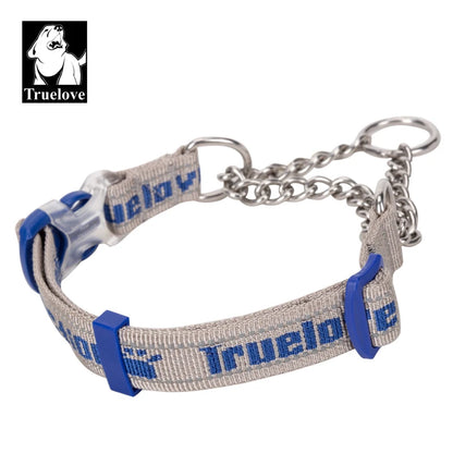 Truelove Dog Collar P-Chain Outdoor Nylon High Quality Stainless Steel Chain Adjustable Reflective for Large Dog TrainingTLC5372